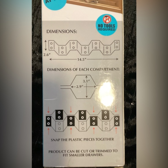 Farberware Flexible Drawer Organizers - White and Gray - Picture 6 of 7